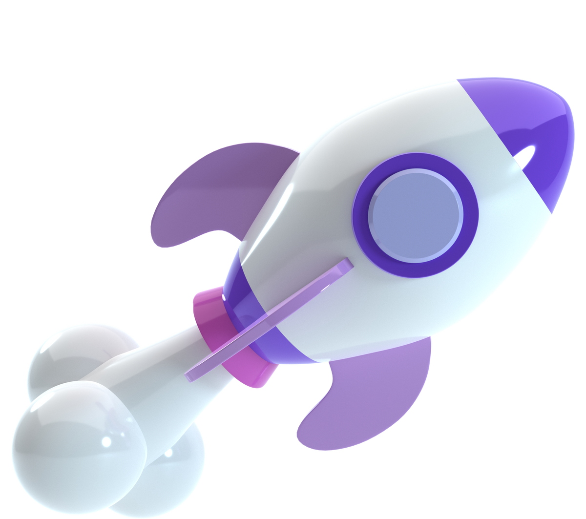 3d space rocket illustration